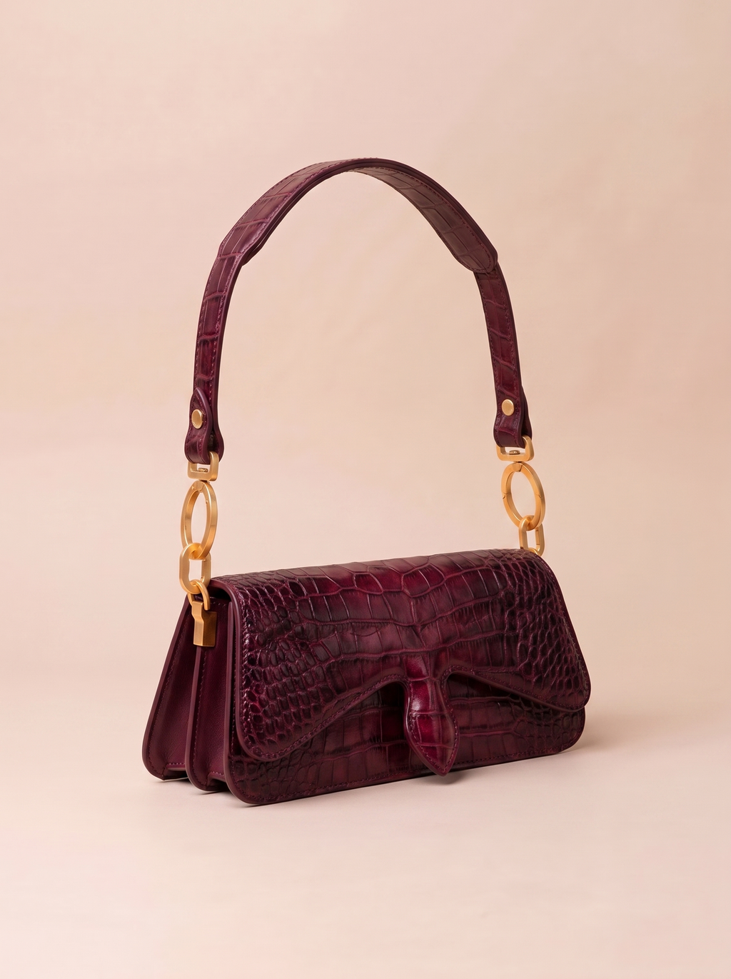 Carrasquilla Baguette – Leather Shoulder Bag – Vino