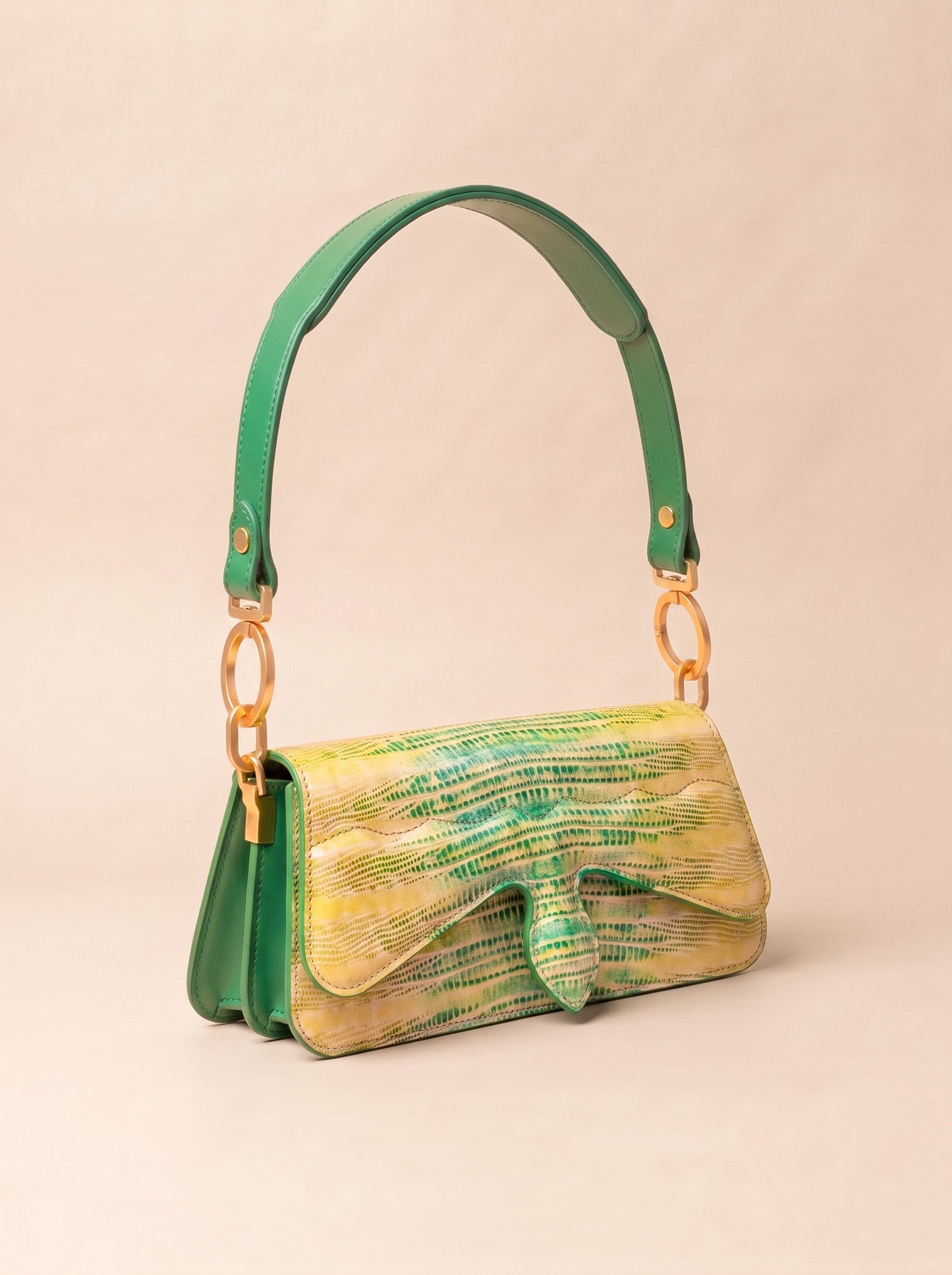 Carrasquilla Baguette – Leather Shoulder Bag – Esmeralda