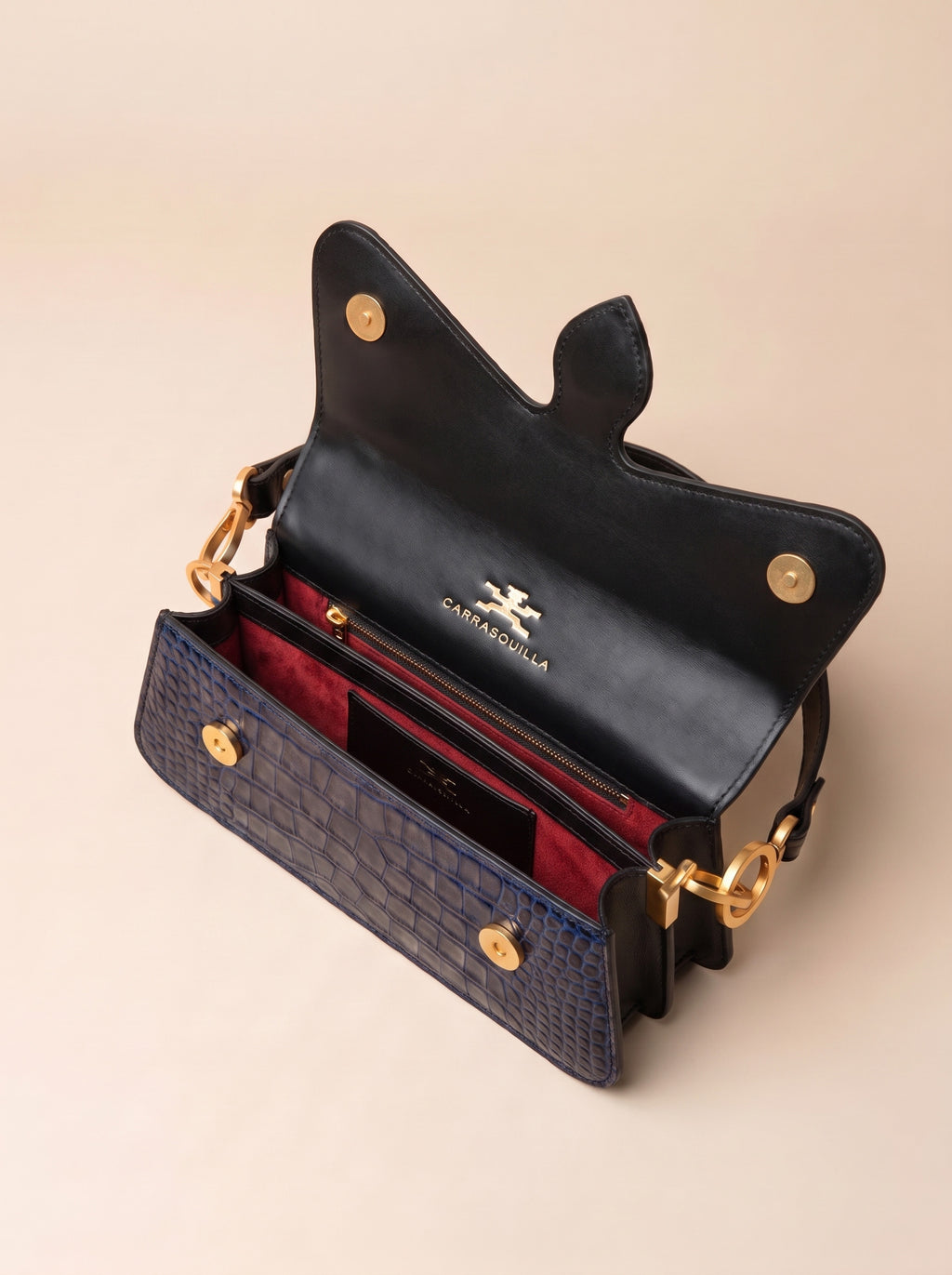 Carrasquilla Baguette – Leather Shoulder Bag – Medianoche