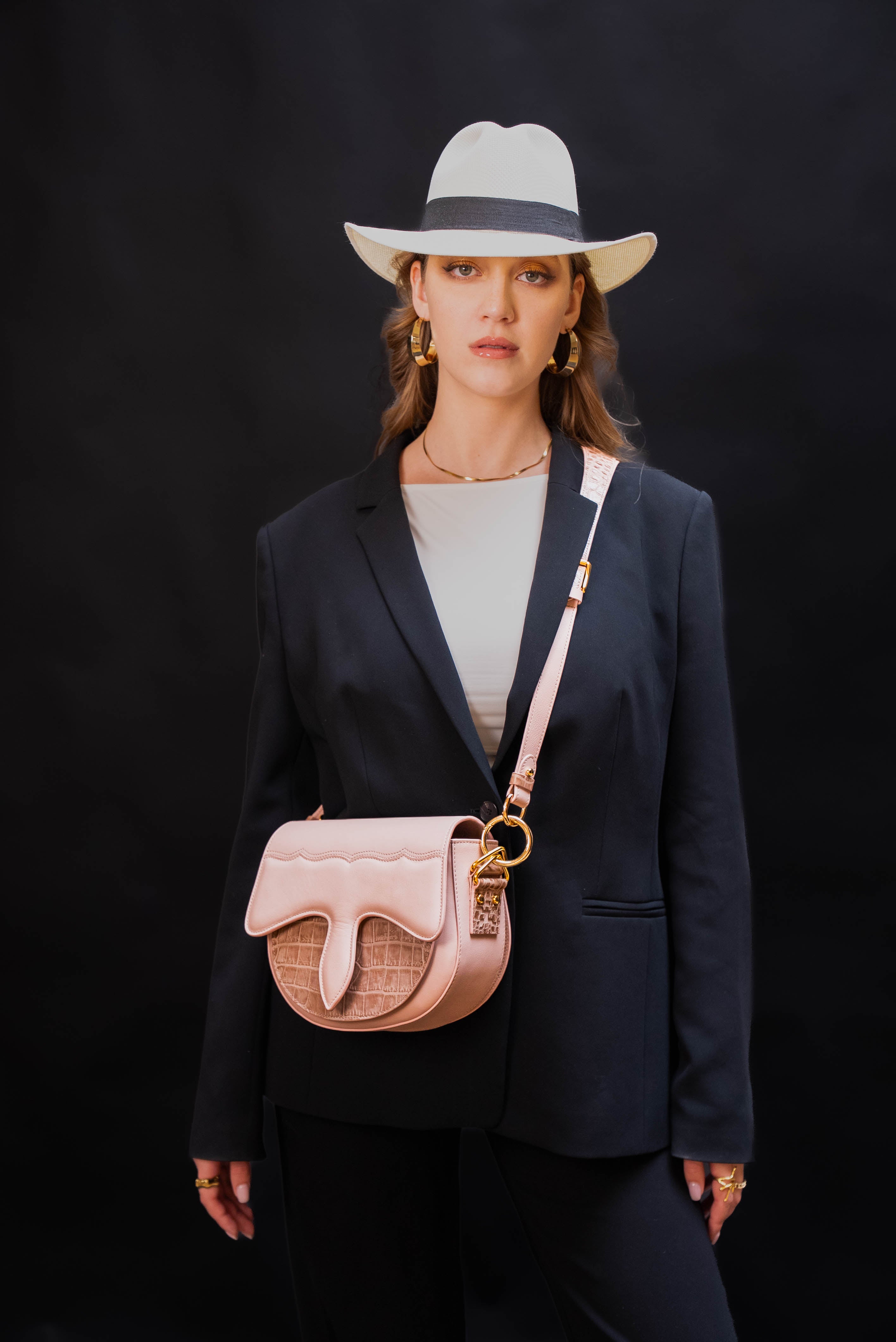 Carrasquilla Classic La Patrona – Leather Shoulder Bag - Rosé