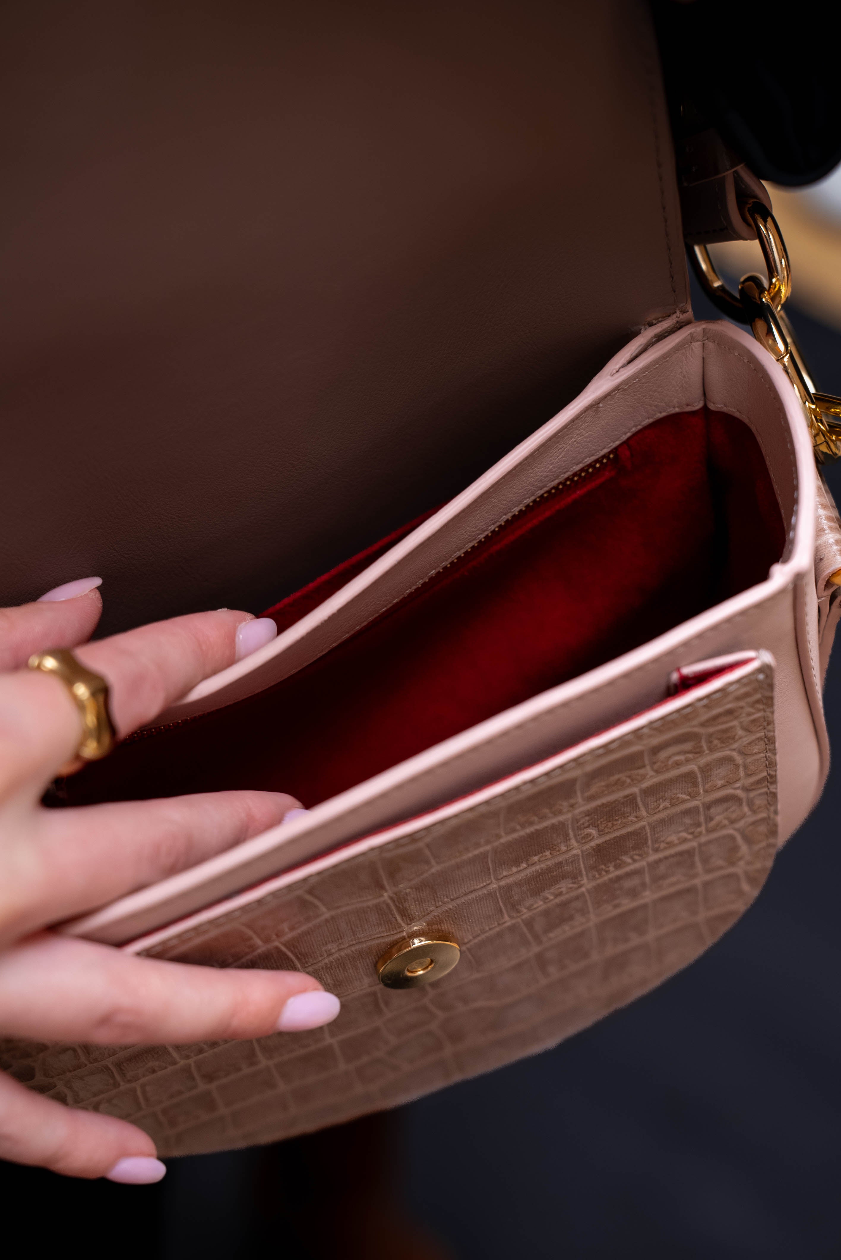 Carrasquilla Classic La Patrona – Leather Shoulder Bag - Rosé