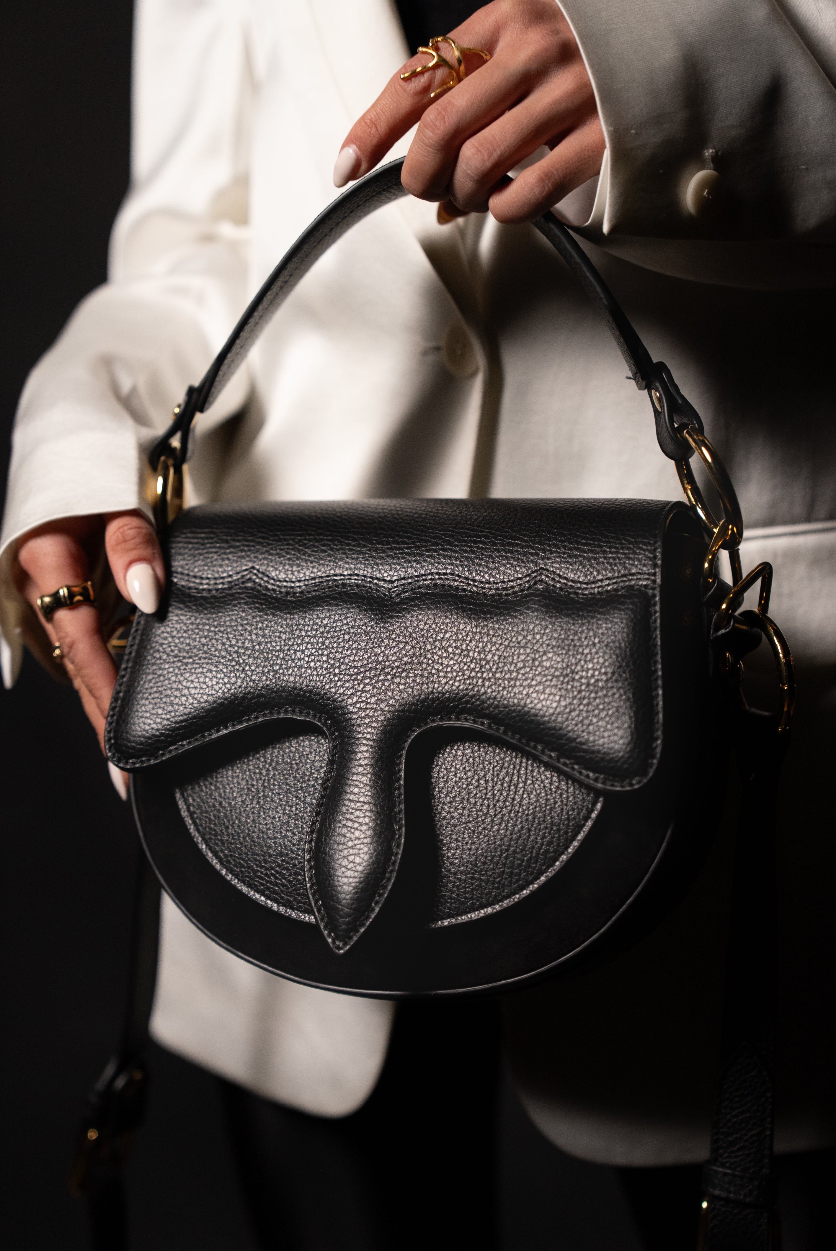 Carrasquilla Classic El Patrón – Leather Shoulder Bag - Negro