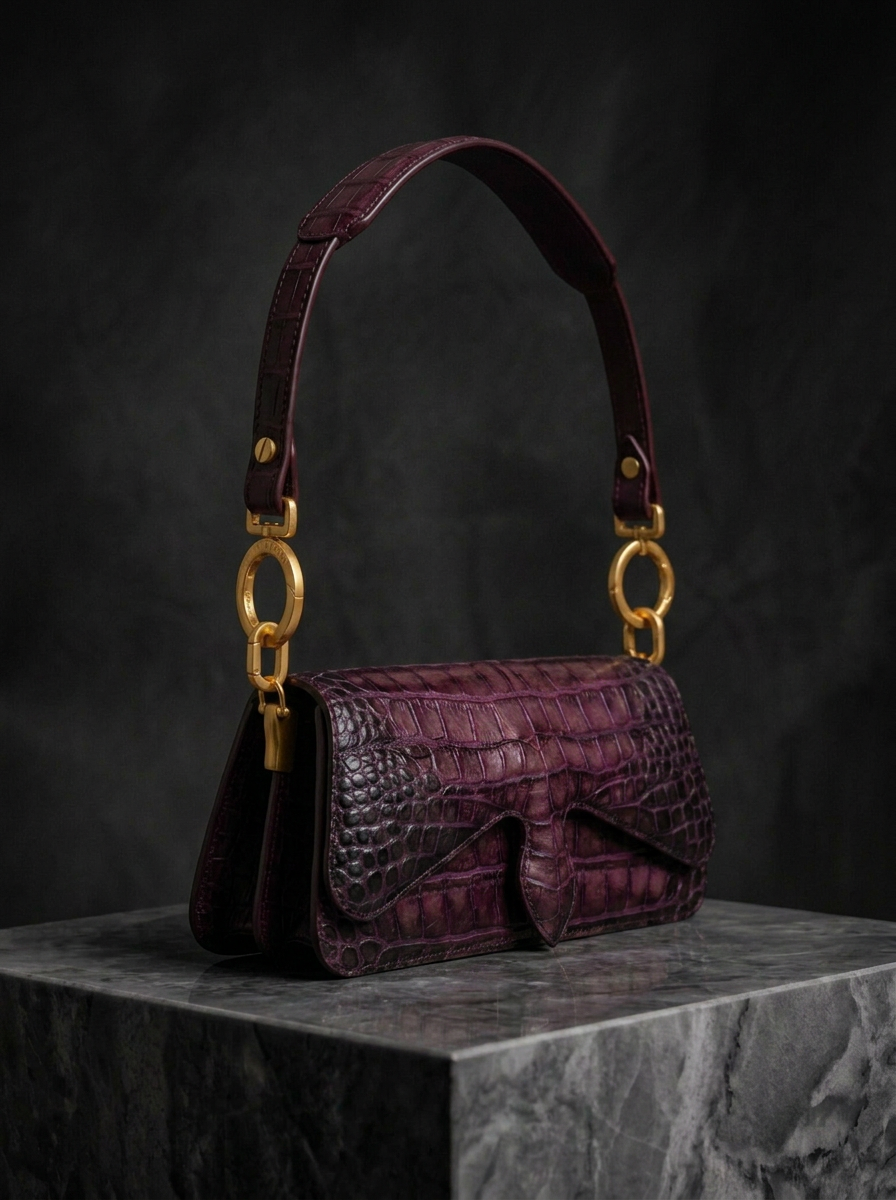 Carrasquilla Baguette – Leather Shoulder Bag – Vino