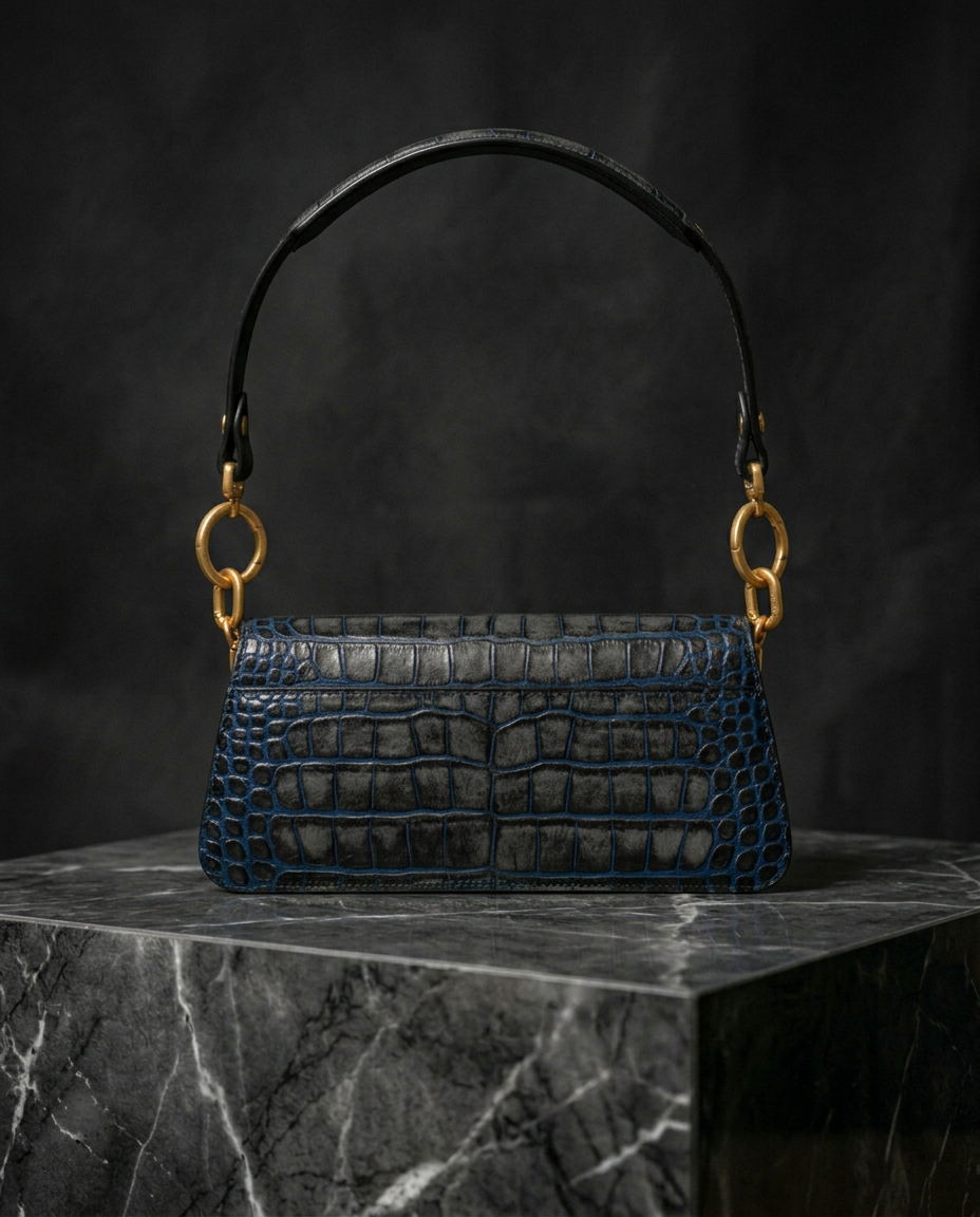 Carrasquilla Baguette – Leather Shoulder Bag – Medianoche