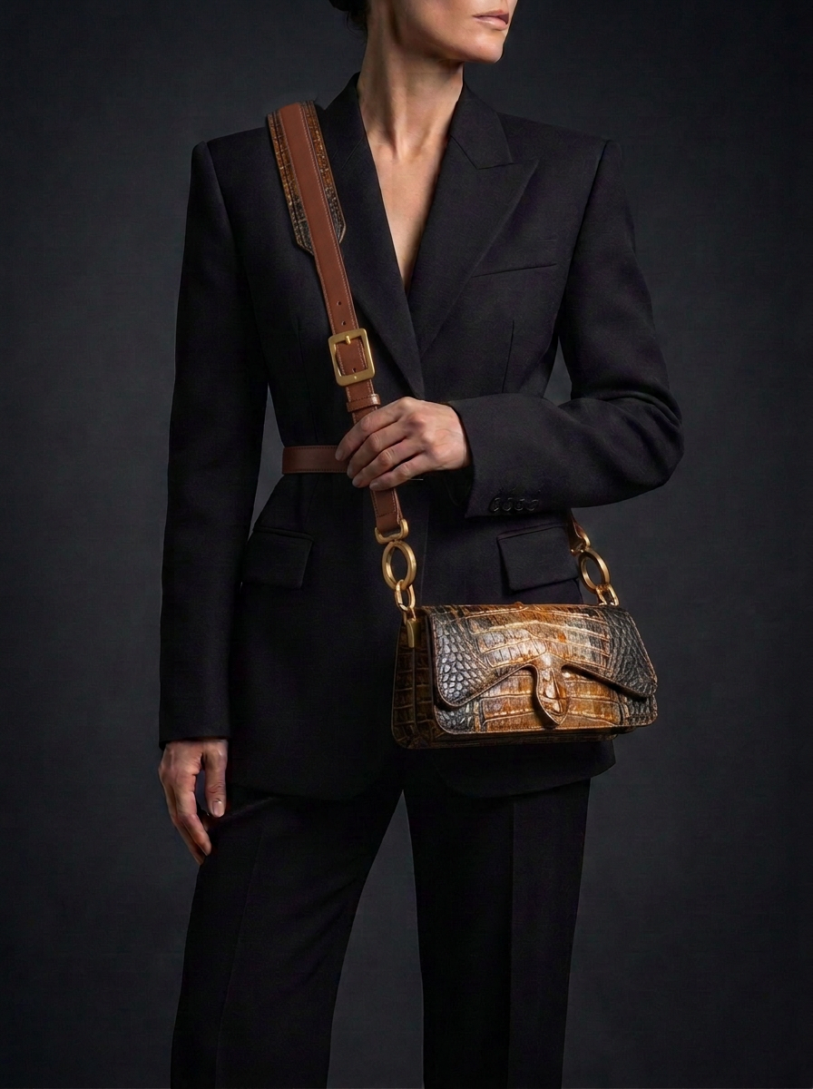 Carrasquilla Baguette – Leather Shoulder Bag – Caramelo