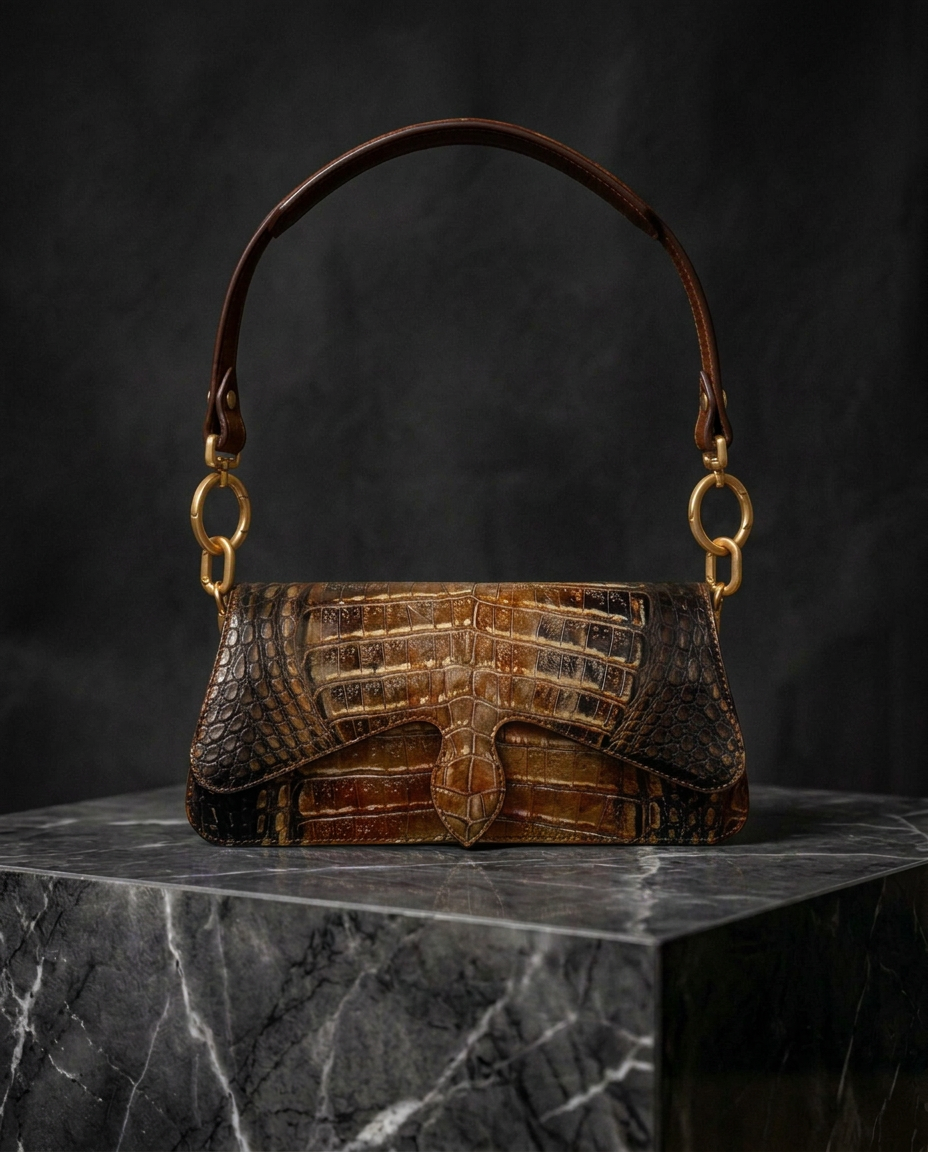 Carrasquilla Baguette – Leather Shoulder Bag – Caramelo