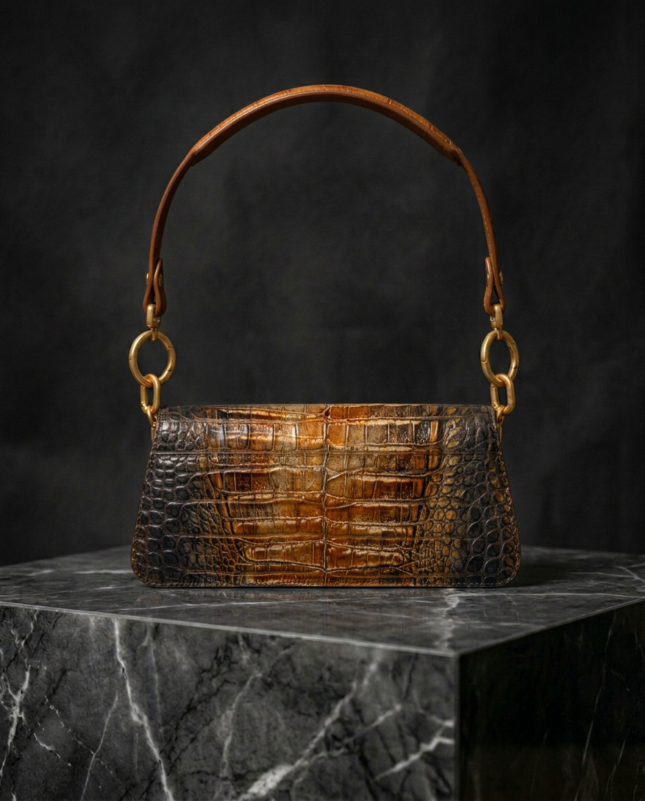 Carrasquilla Baguette – Leather Shoulder Bag – Caramelo
