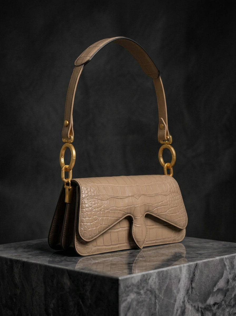 Carrasquilla Baguette – Leather Shoulder Bag – Arena