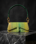 Carrasquilla Baguette – Leather Shoulder Bag – Esmeralda