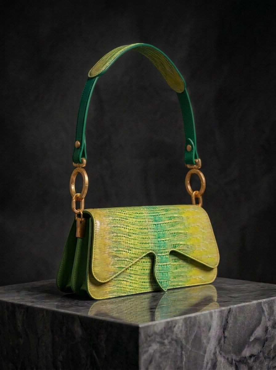 Carrasquilla Baguette – Leather Shoulder Bag – Esmeralda