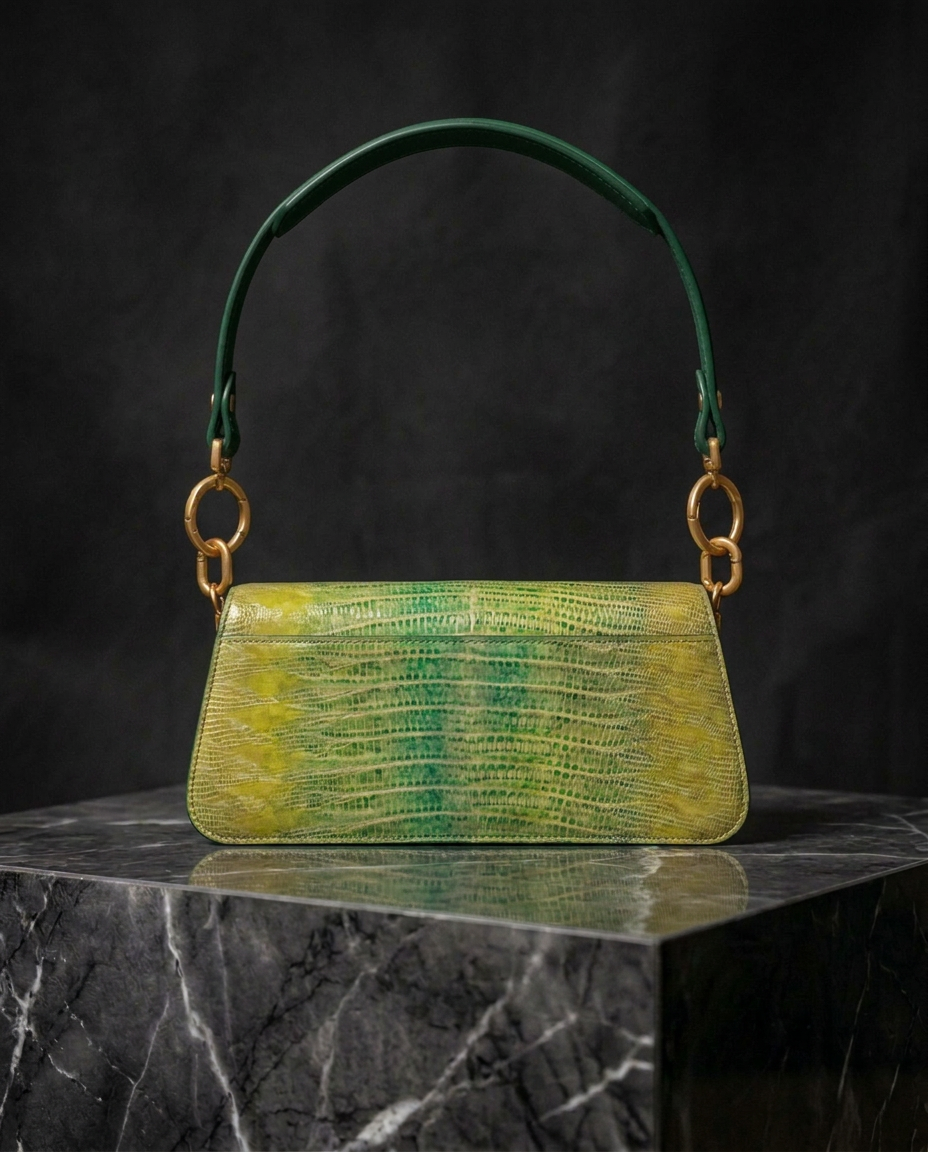Carrasquilla Baguette – Leather Shoulder Bag – Esmeralda