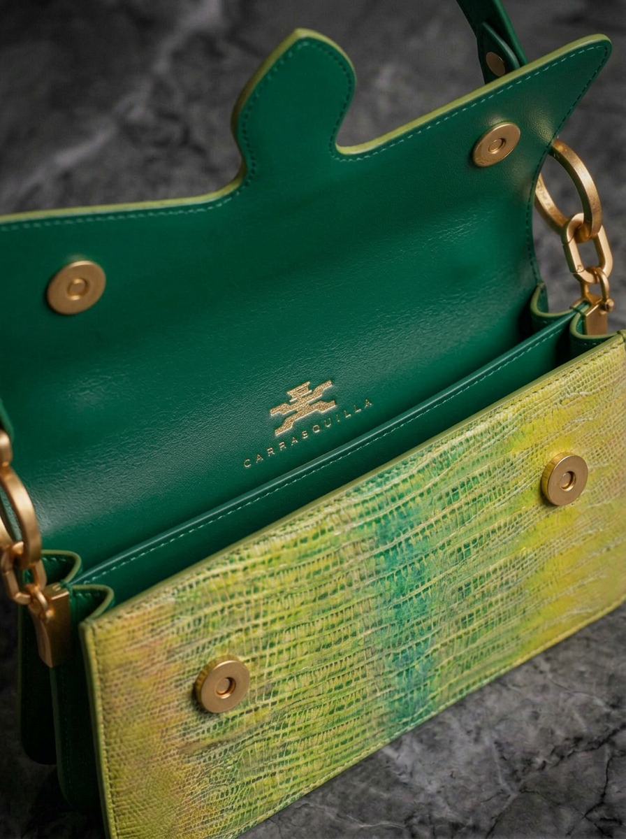 Carrasquilla Baguette – Leather Shoulder Bag – Esmeralda