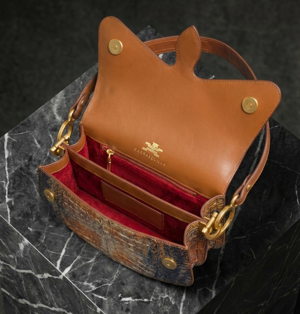 Carrasquilla Mini – Leather Shoulder Bag – Caramelo