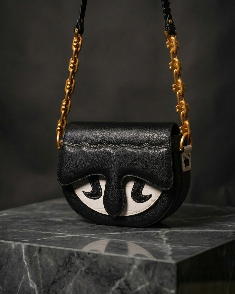 Carrasquilla Classic Don Juan – Leather Shoulder Bag - Negro/Blanco