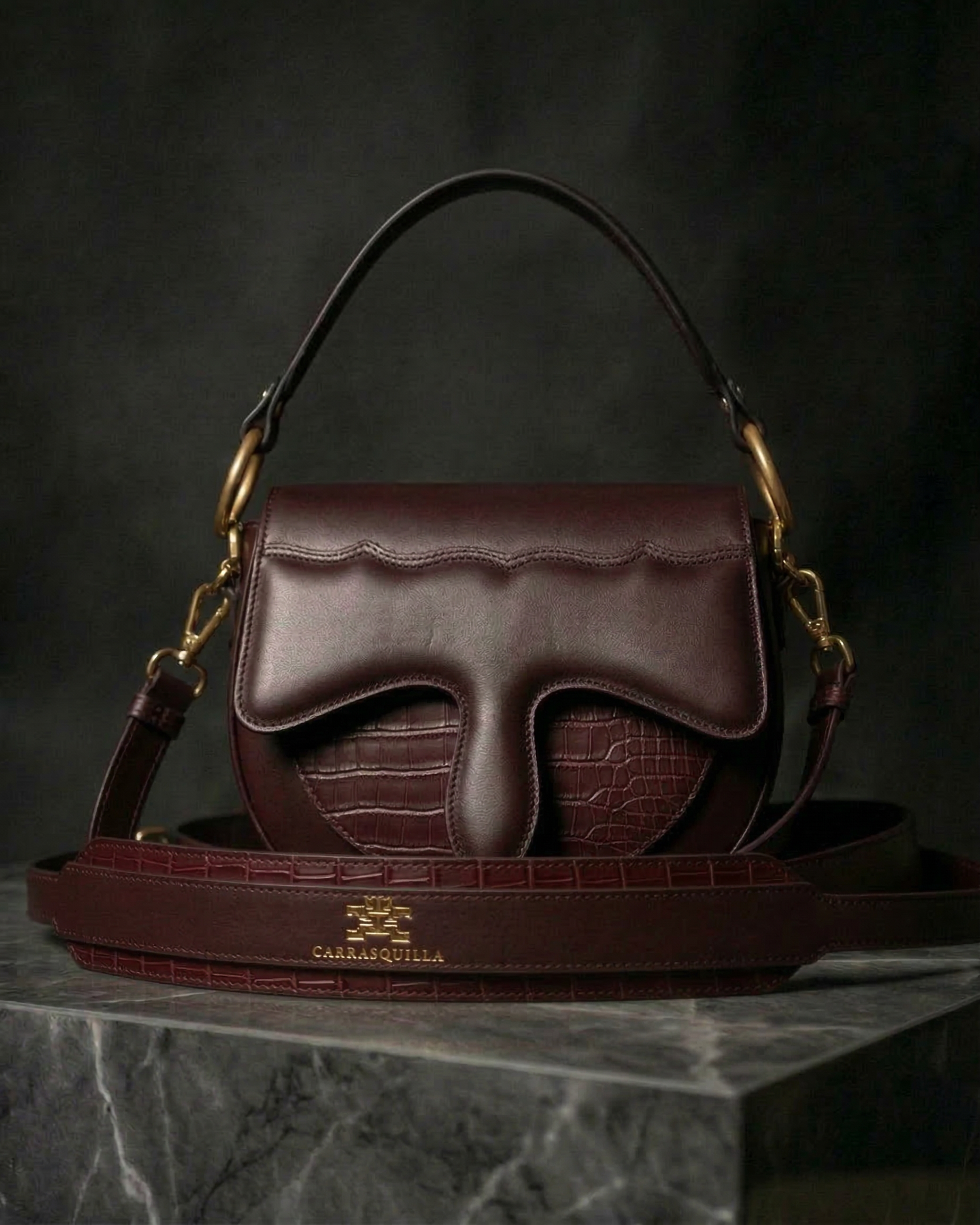 Carrasquilla Classic – Leather Shoulder Bag - Vino