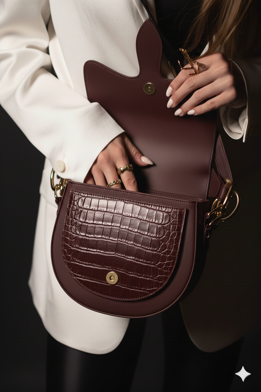 Carrasquilla Classic – Leather Shoulder Bag - Vino