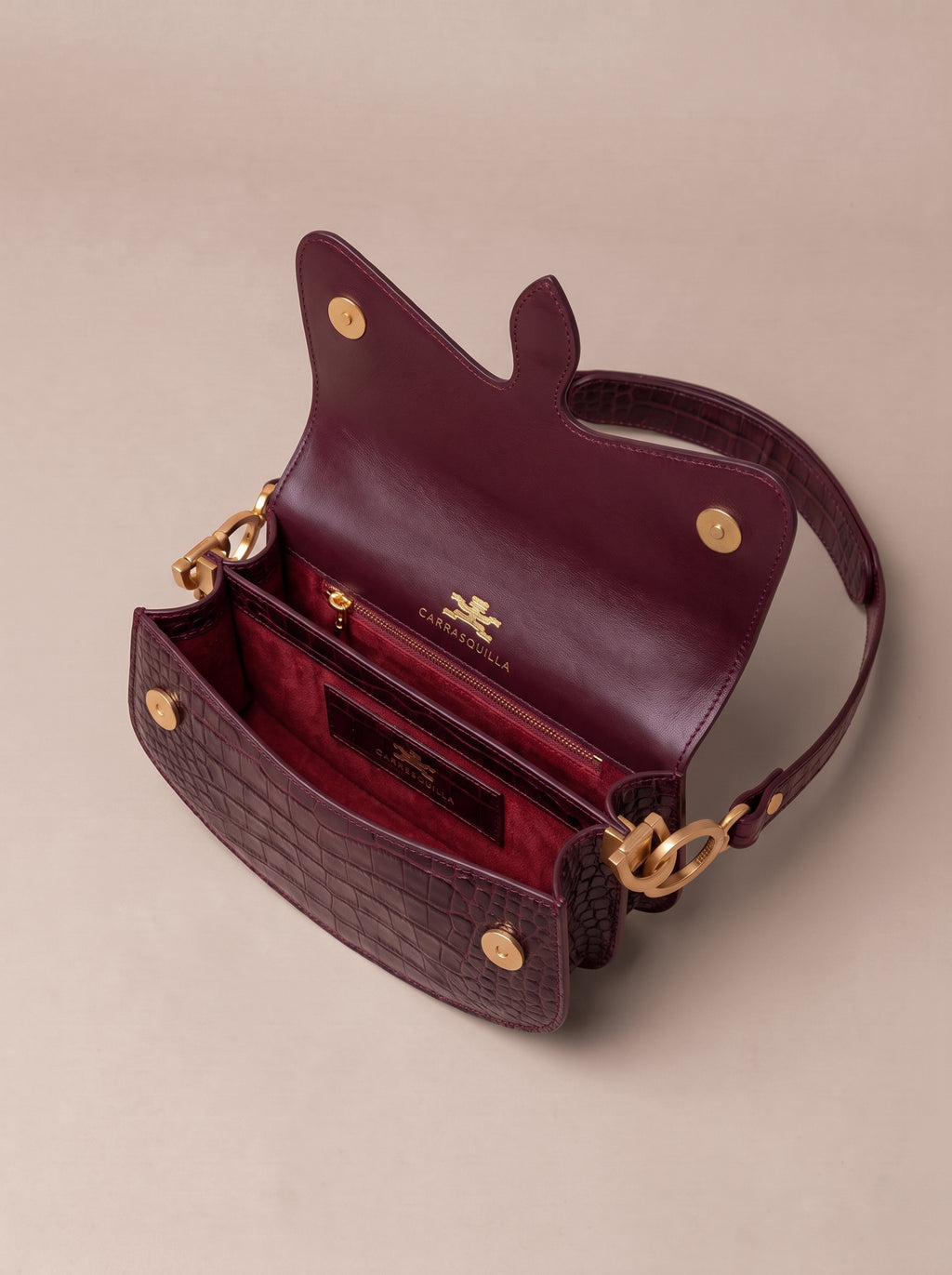 Carrasquilla Mini – Luxury Leather Shoulder Bag – Vino