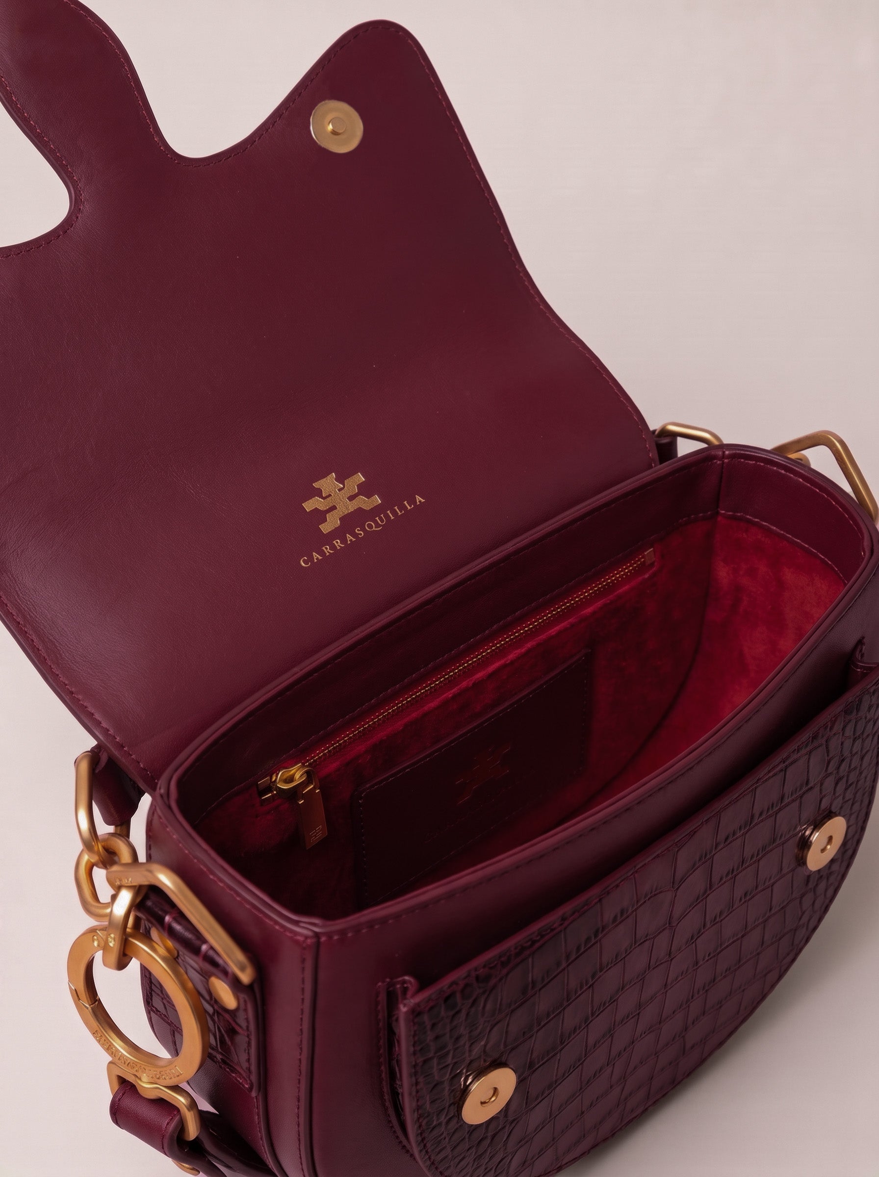 Carrasquilla Classic – Leather Shoulder Bag - Vino