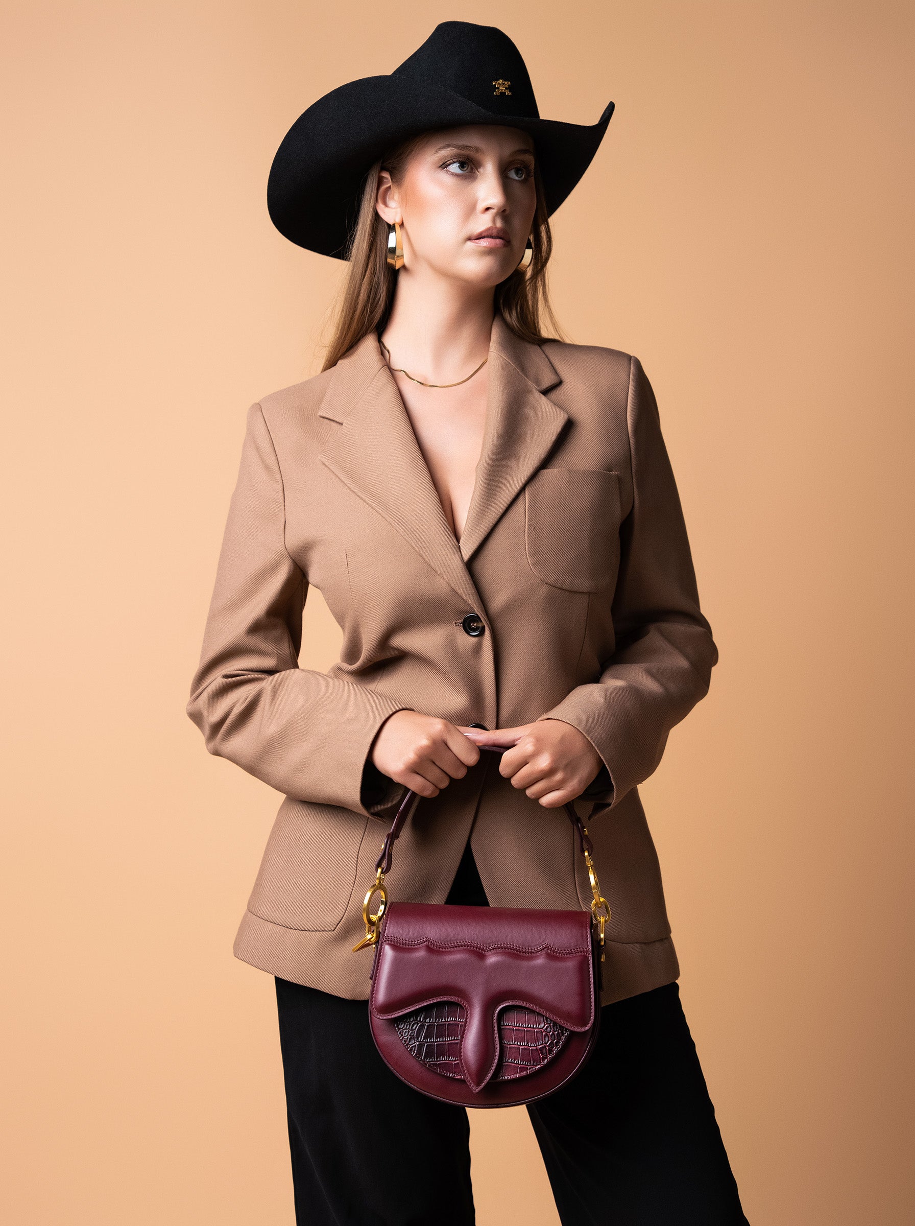 Carrasquilla Classic – Leather Shoulder Bag - Vino