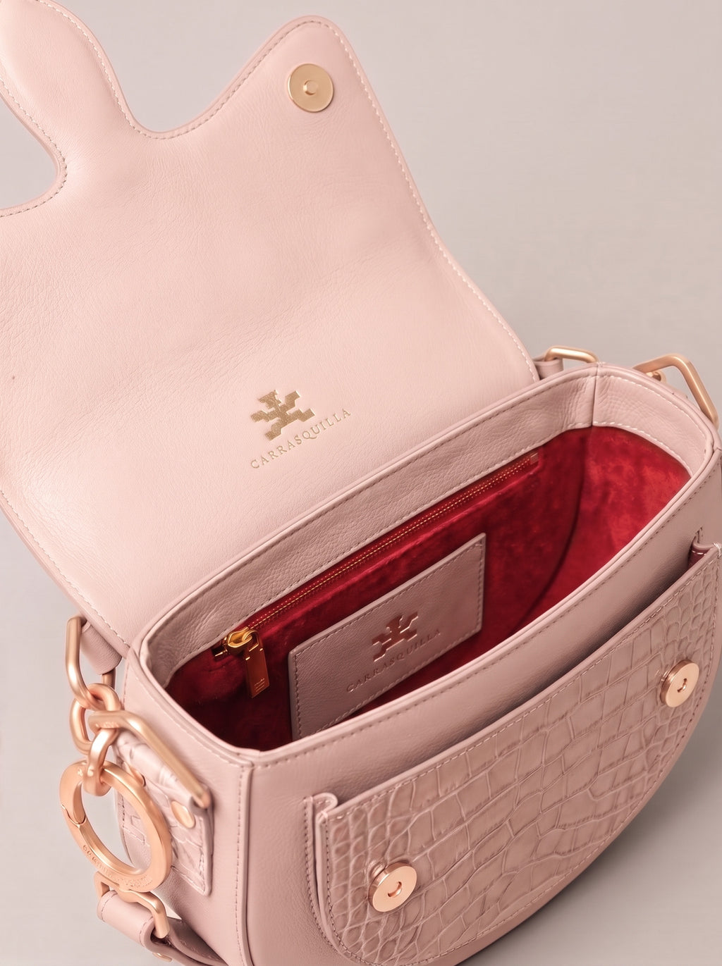 Carrasquilla Classic – Leather Shoulder Bag - Rose