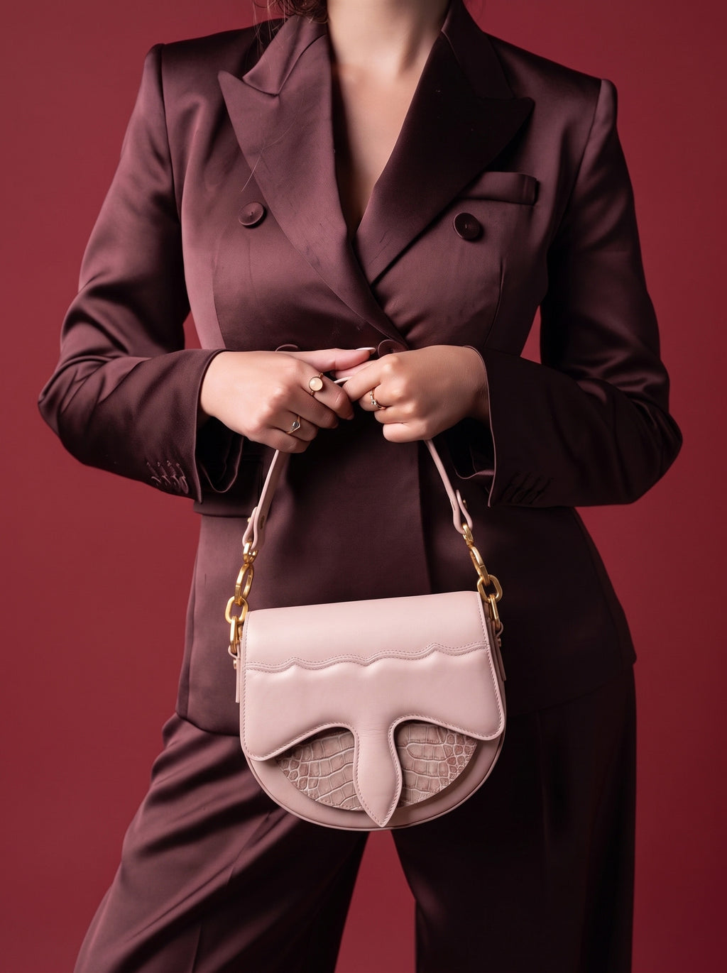 Carrasquilla Classic – Leather Shoulder Bag - Rose