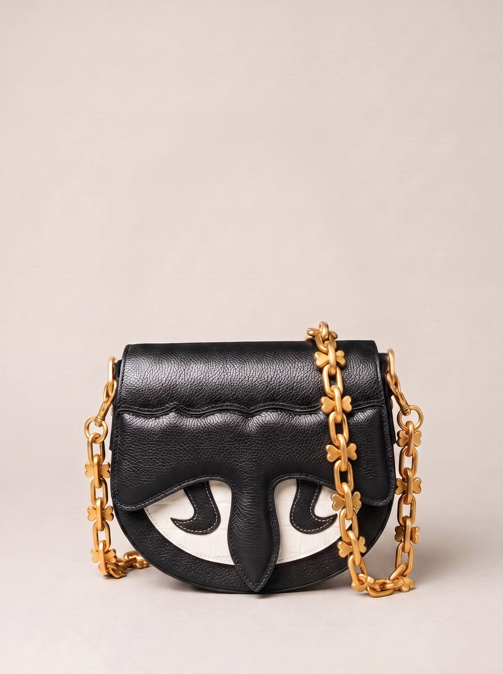 Carrasquilla Classic Don Juan – Leather Shoulder Bag - Negro/Blanco